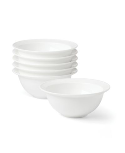 Lenox Studio 1414 Bone China Rimmed All-Purpose Bowls, Set of 6