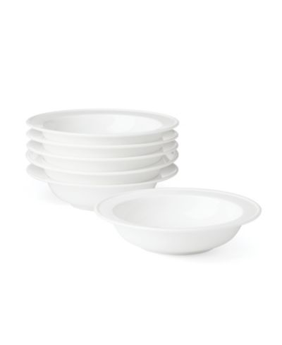 Lenox Studio 1414 Bone China Rimmed Pasta Bowls, Set of 6