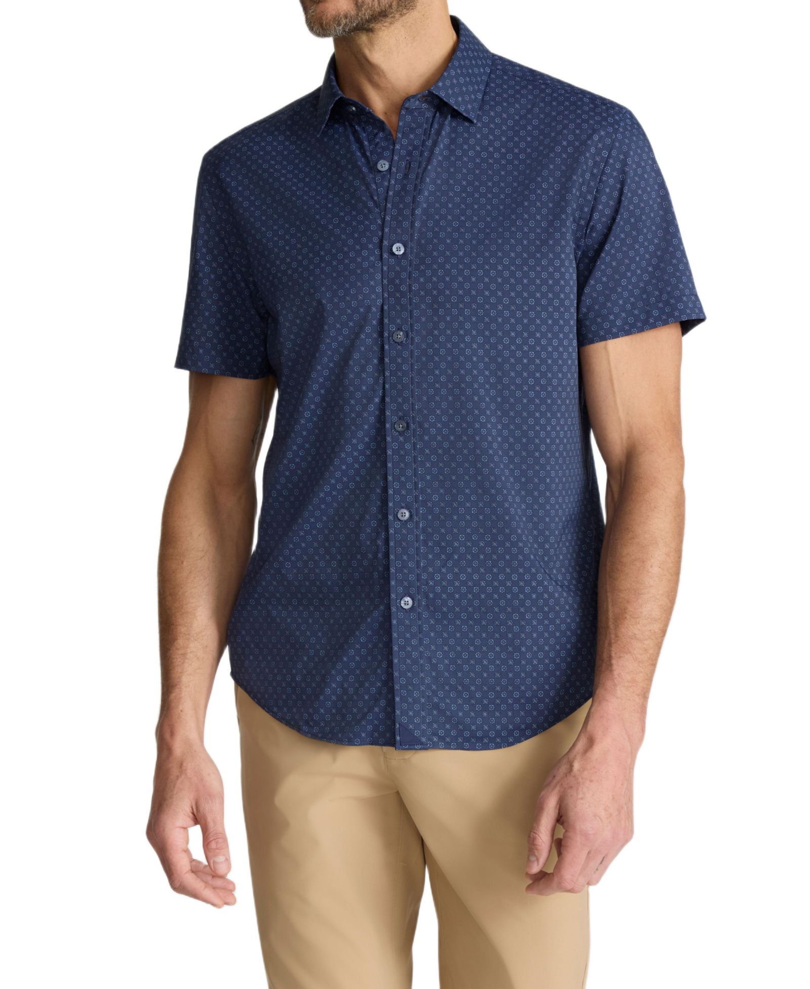 UNTUCKit Men's Regular Fit Wrinkle-Free Performance Vandelay Button Up Shirt