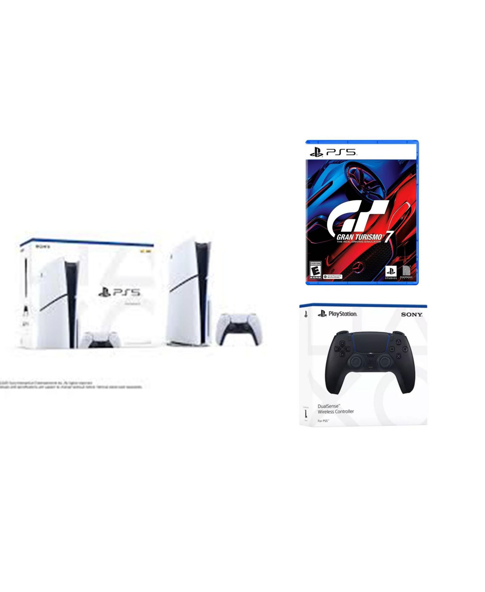 PlayStation 5 Slim Disc Bundle with DualSense Controller and Gran Turismo 7