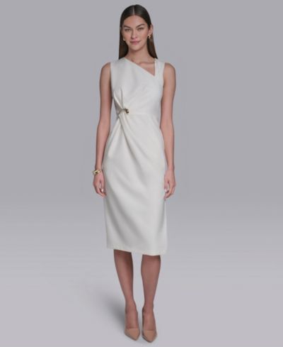 Женское миди-платье Halston Asymmetrical Neck с асимметричным вырезом