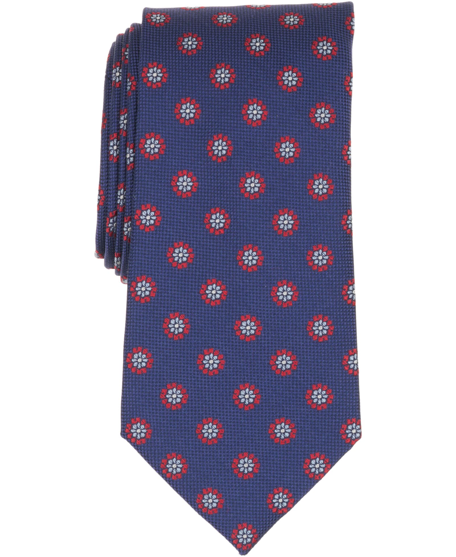 Brooks Brothers Men's Basket Double Flower Pattern Tie