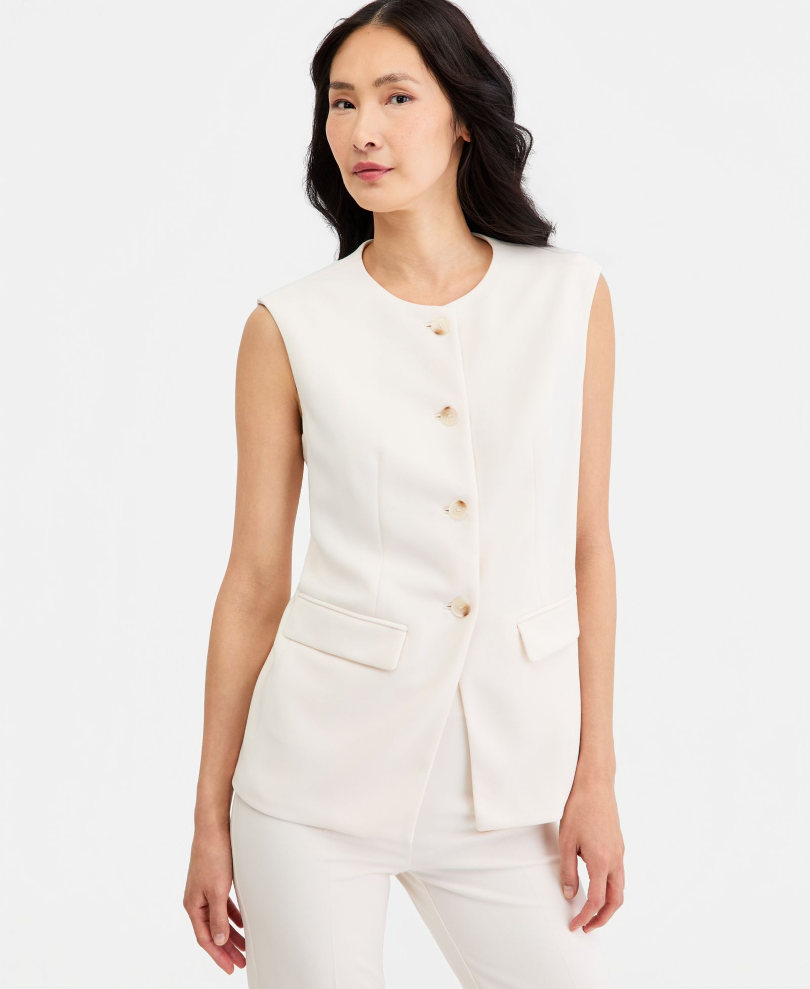Anne Klein Women's Four-Button Tailored Vest