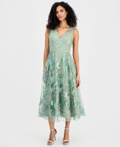 Tahari ASL Женское вечернее платье Square-Neck Sleeveless Gown