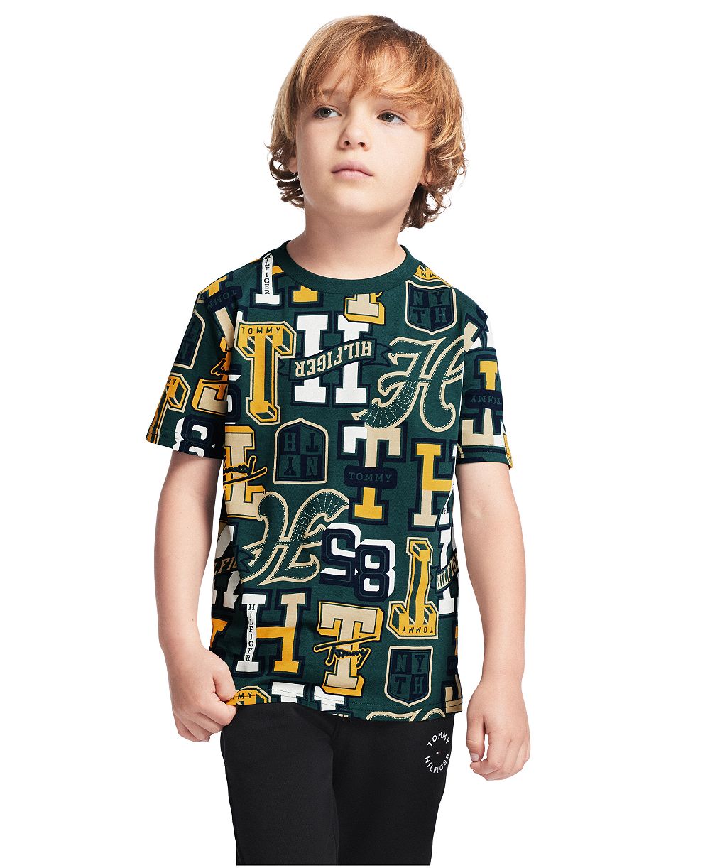 Детская футболка Tommy Hilfiger Boys' 2T-7 Varsity Print Short-Sleeve