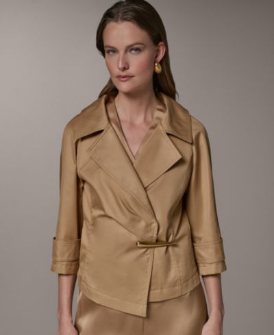 Женская куртка Donna Karan New York с отложным воротником и фурнитурой