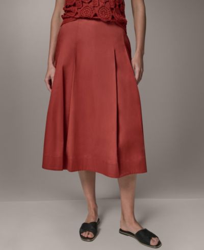 Donna Karan New York Женский Back Zipper Pleated Midi Skirt