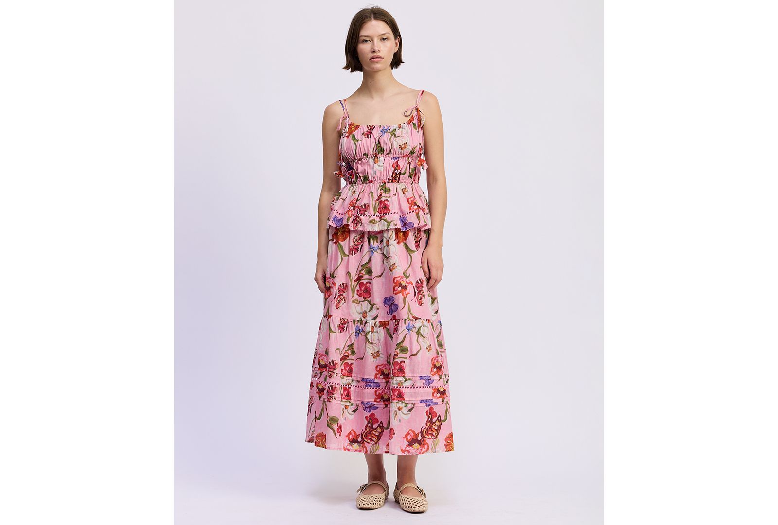 Женский топ En Saison Celeste Peplum Sleeveless
