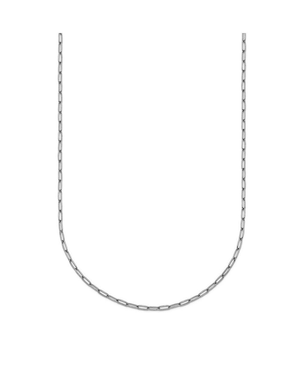 Ожерелье Curata Jewelry Solid 950 Platinum 1.4mm Thin Paperclip Chain, 16-24 Inch