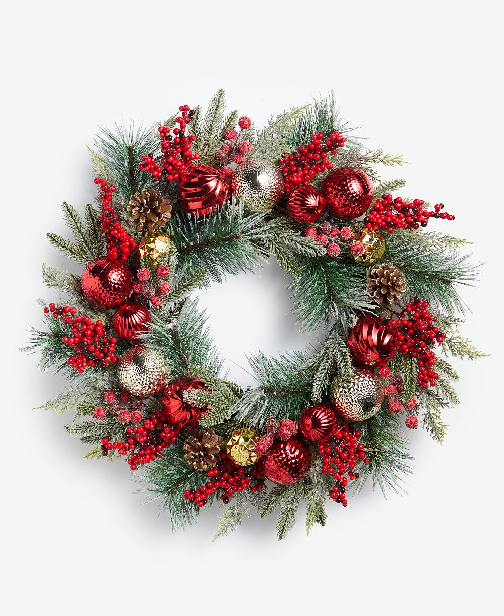 Holiday Lane эксклюзивный для Macy's елочный украшение Heritage Wreath с ягодами и украшениями