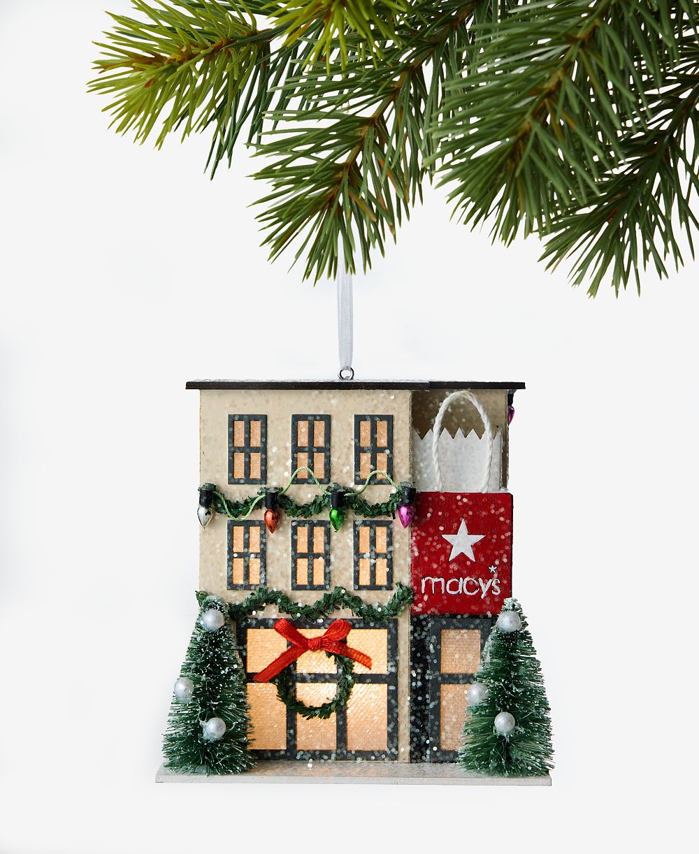 Украшение Holiday Lane Building with Light Ornament, эксклюзив Macy's