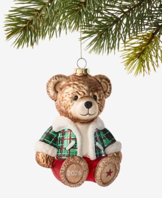 Украшение Holiday Lane Мишка в уютной хижне, эксклюзив Macy's