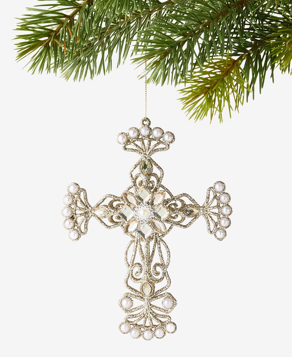 holiday lane украшение blessed cross, эксклюзив macys