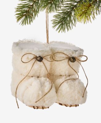 Holiday Lane Cozy Cabin Snow Boots Ornament, Macy's Exclusive