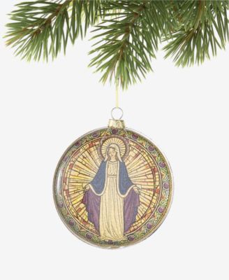 Праздничный шар Holiday Lane Blessed Holy Mary Disk, эксклюзив Macy's