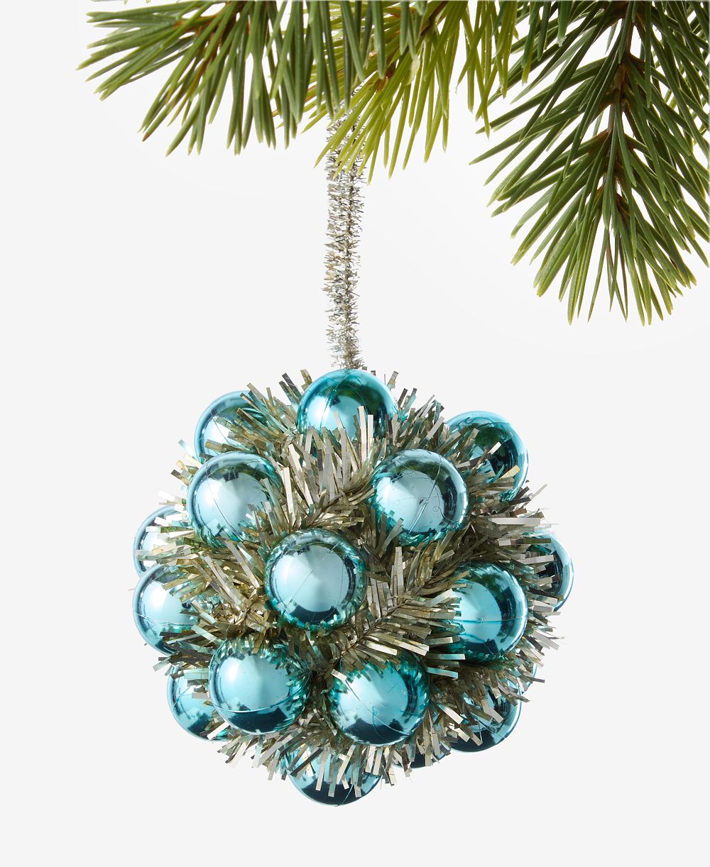 Елочная игрушка Holiday Lane Merry Magic Mini-Ball Tinsel Ball, эксклюзив Macy's