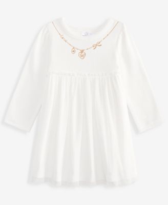 First Impressions Детское 0M-24M Necklace Velour Dress