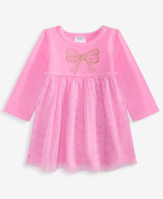 Платье First Impressions Baby Girls' 0M-24M Bow Velour