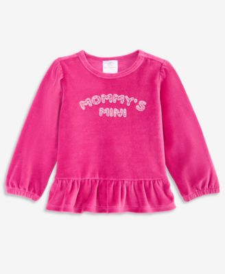 First Impressions Детская маечка с длинным рукавом из велюра для девочек 3M-24M, эксклюзив Macy's