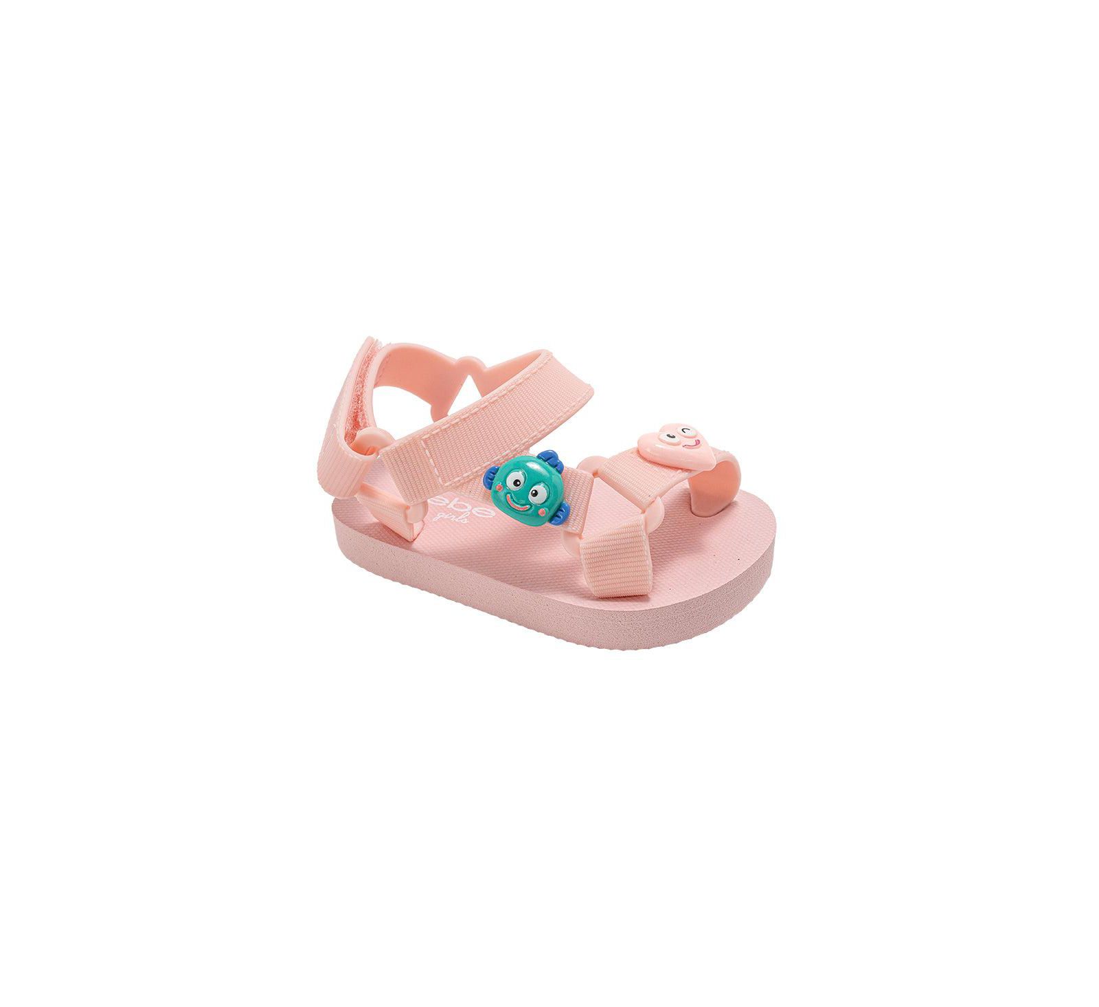 Bebe Big Girls EVA Sandals - Lightweight & Slip-On with Character Charms