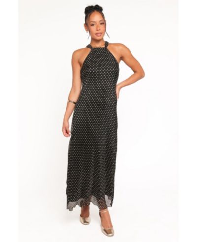 Petal and Pup Women's Melody Plisse Halter Maxi Dress