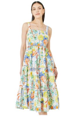 Женское солнцечное платье Yumi Print Cotton Midi