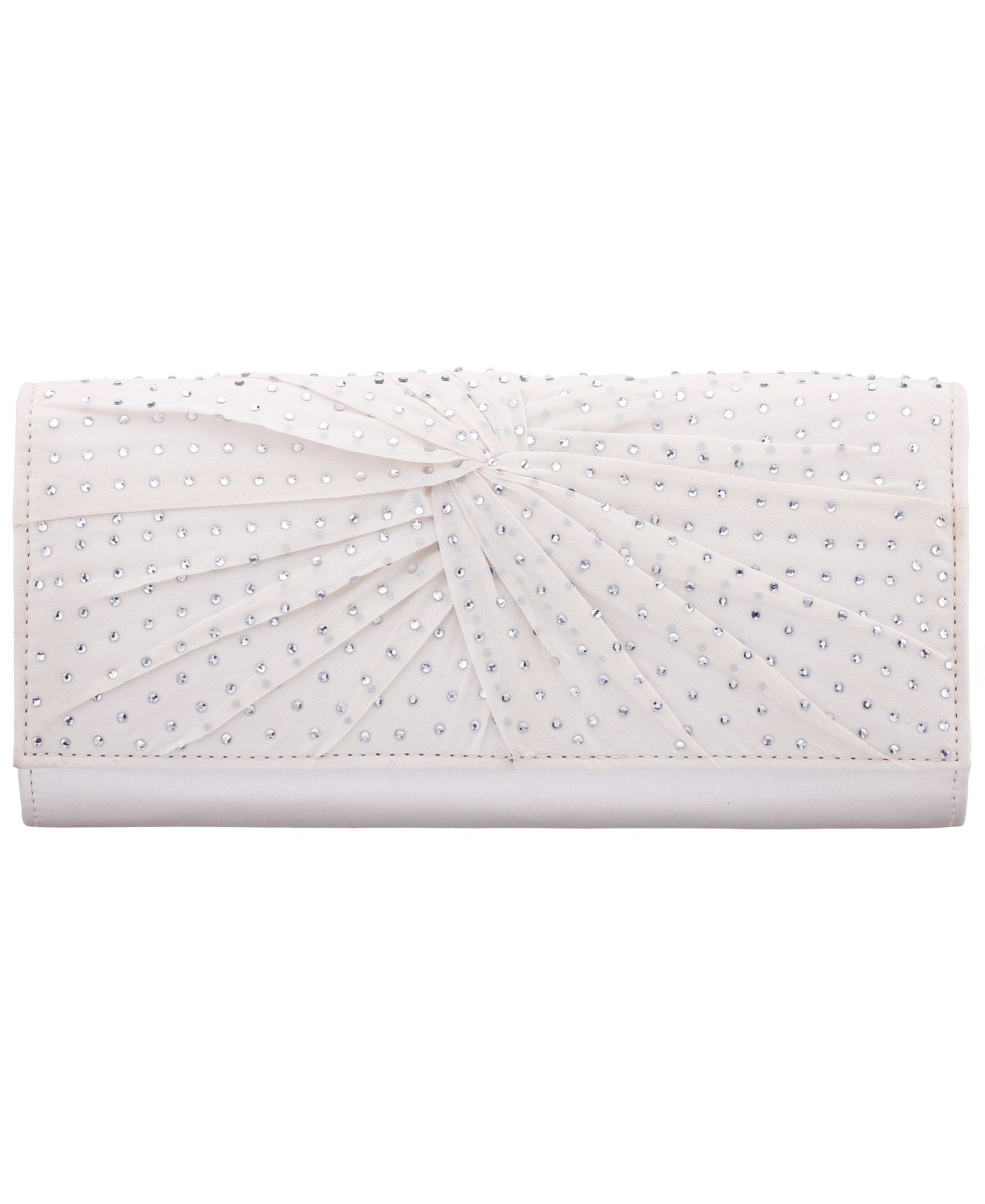 Маленький клатч Nina Unique Chiffon Twist Crystal