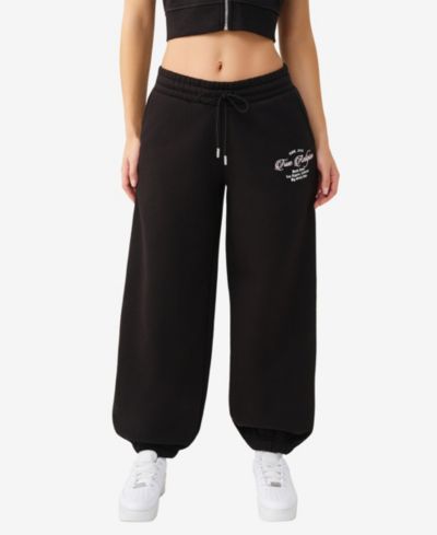 True Religion Женские джоггеры Baggy с кристаллами