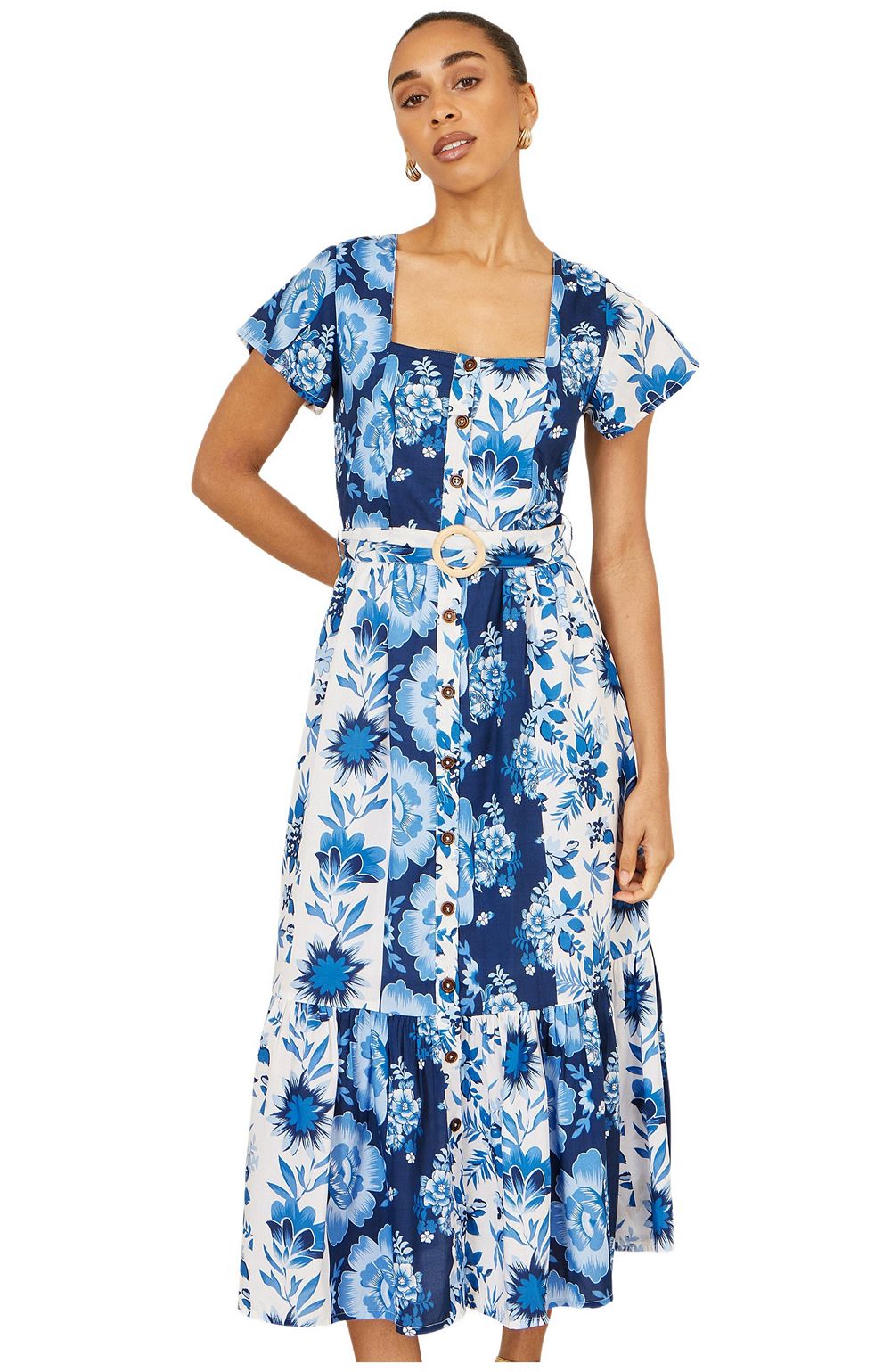 Женское миди-платье Yumi Floral Belted