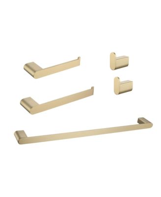 RAINSKEN 5- Piece Bathroom Hardware Set - Stainless Steel Accessories Set, Towel Bar, Towel Hooks and Towel Racks, Wall Mounted .