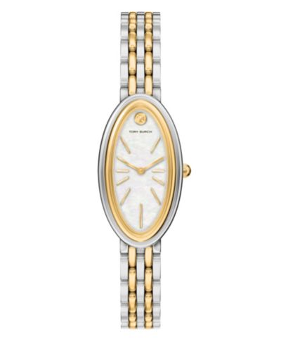 Tory Burch Женские часы The Oval Elongated Quartz, 22mm, Stainless Steel