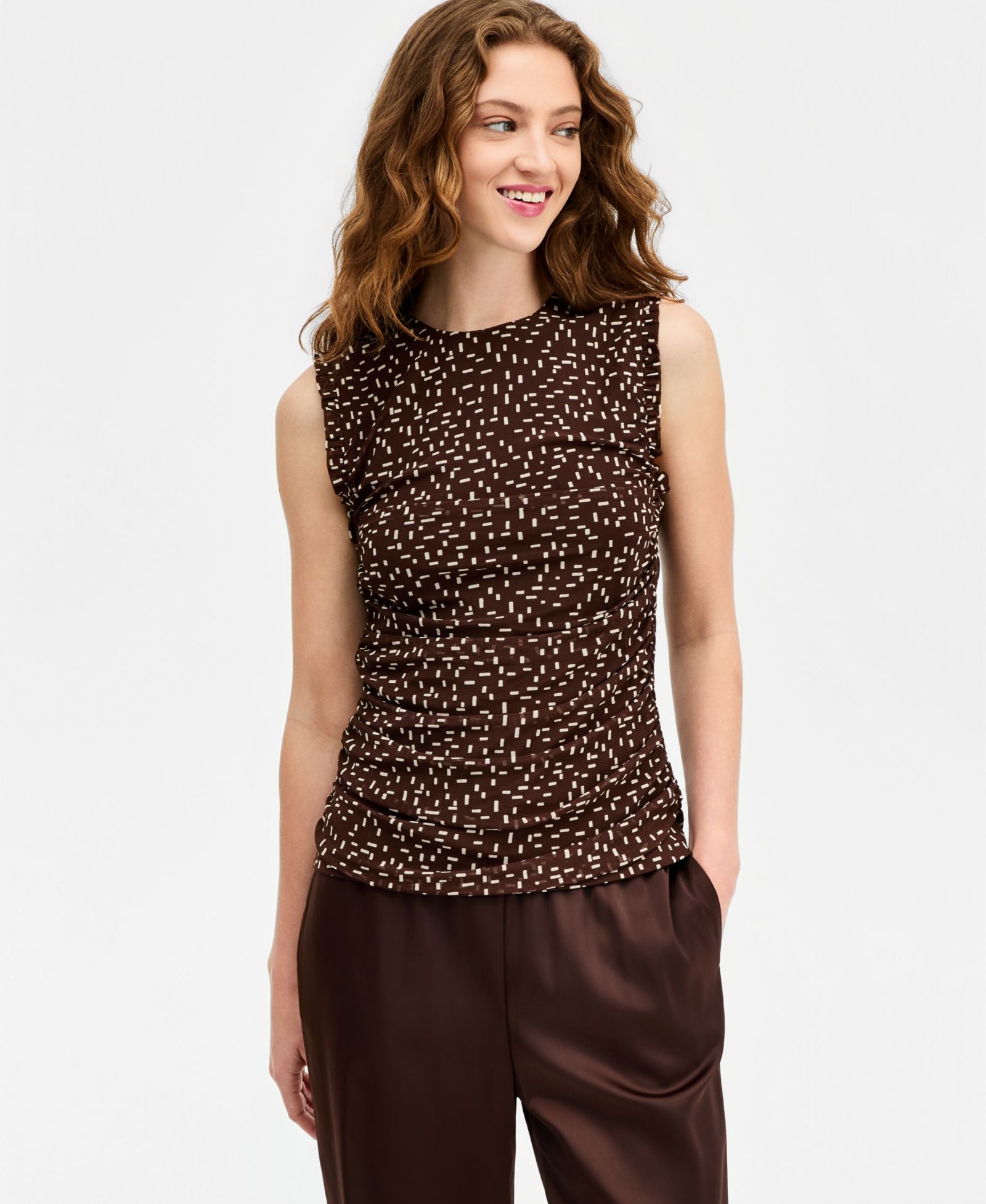Топ Bar III Women's Dot Print Mesh