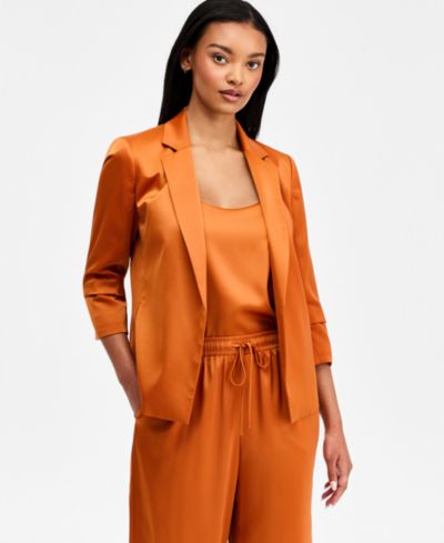 Bar III Women's Satin Open-Front Blazer, Macy's Exclusive