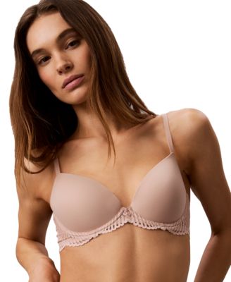 Женский бюстгальтер Calvin Klein с косточками и кружевной чашкой Demi, модель QF9082