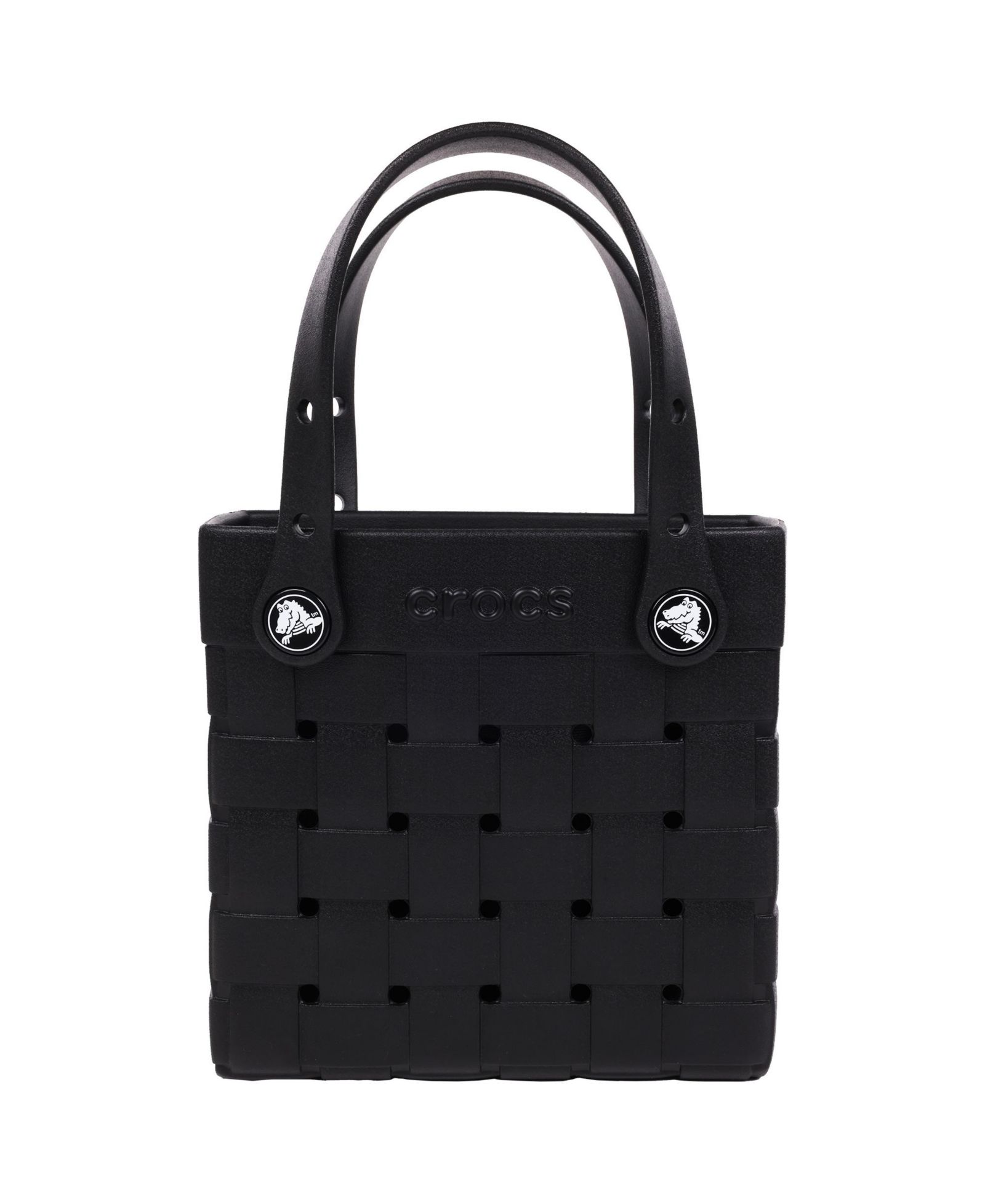 Crocs Small Woven Style Crocssbody Tote with Top Handles and removeable Crocssbody strap