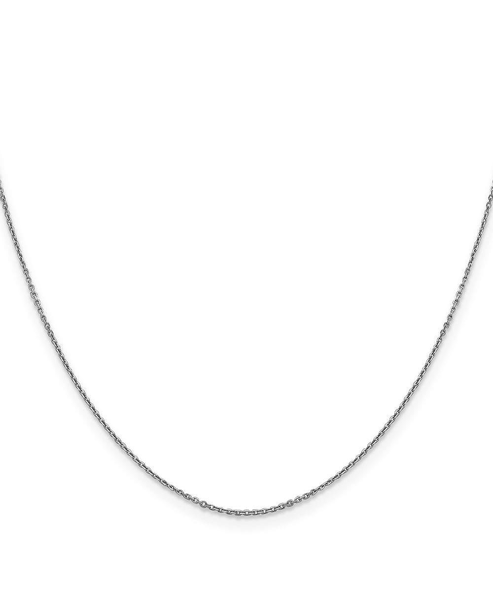 Curata Jewelry Ожерелье-цепочка Solid 18k White Gold Italian Polished Cable