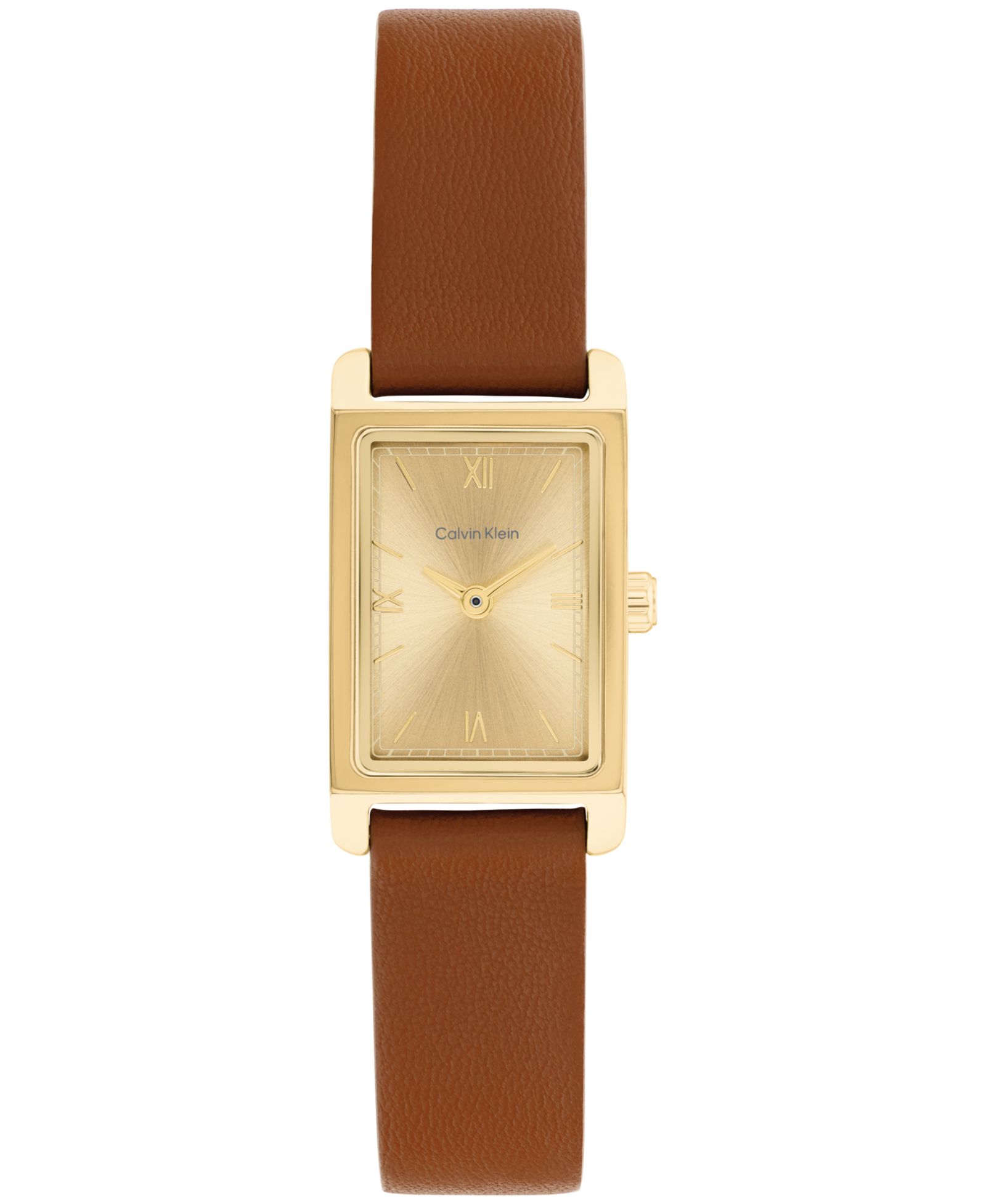 Женские часы Calvin Klein CK Light Camel с кожаным ремешком, 16mm