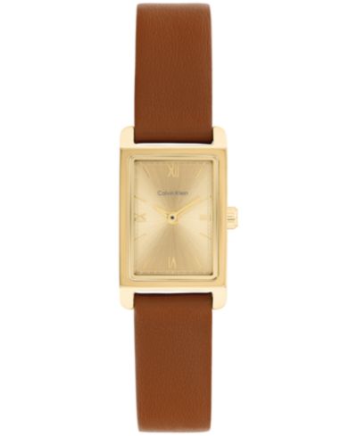Женские часы Calvin Klein CK Light Camel с кожаным ремешком, 16mm