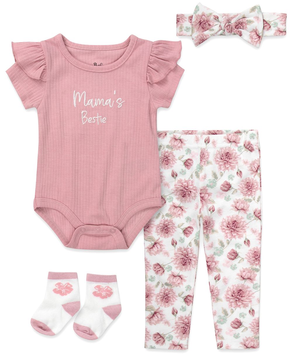 Комплект для новорожденных Baby Essentials: боди, носки, повязка и леггинсы, 4 предмета