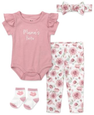 Комплект для новорожденных Baby Essentials: боди, носки, повязка и леггинсы, 4 предмета