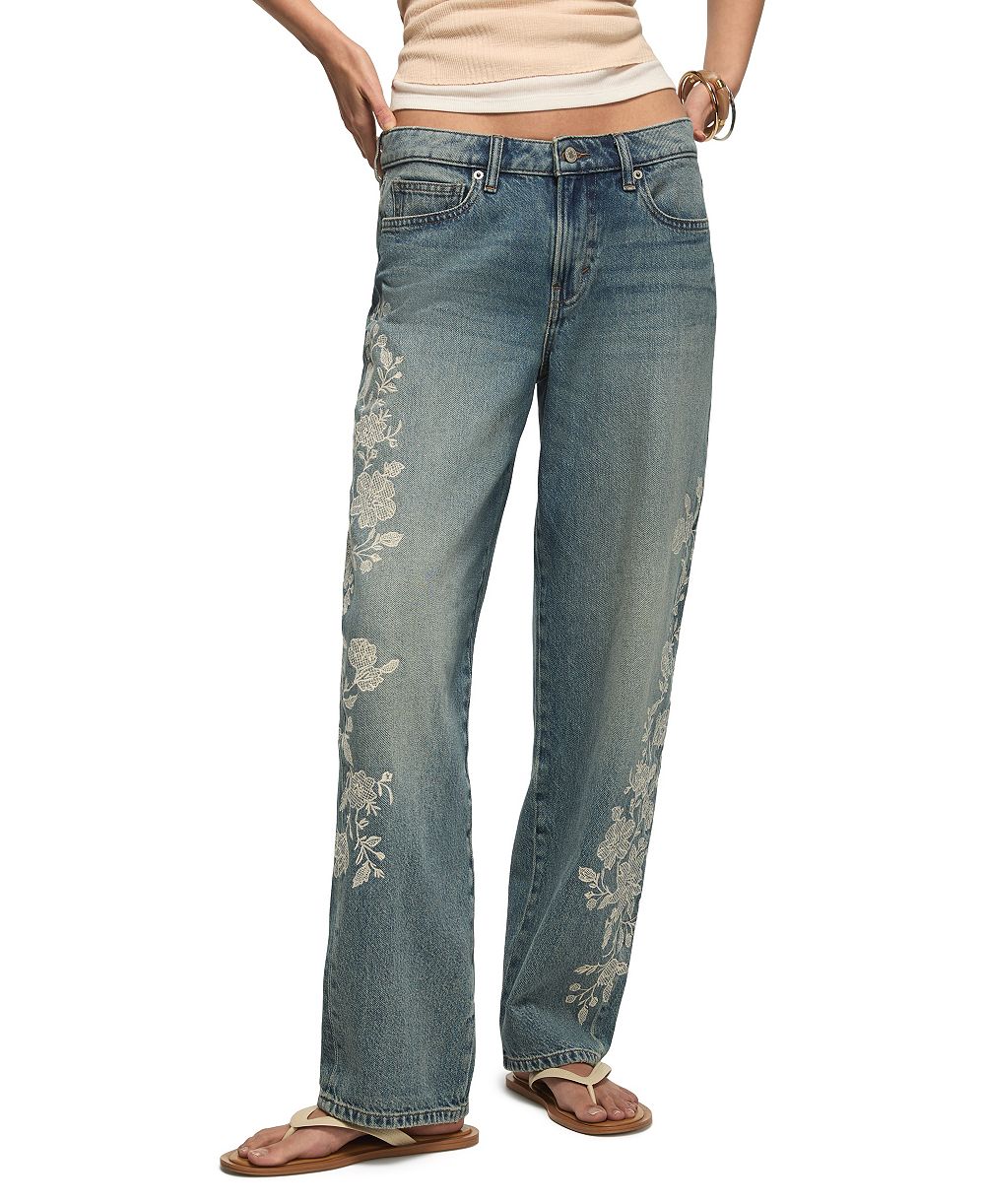 Lucky Brand женские свободные джинсы низкой посадки