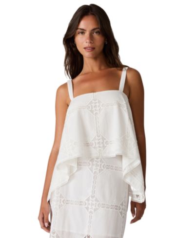 Женский топ Steve Madden Women's Ainslee Eyelet Sleeveless