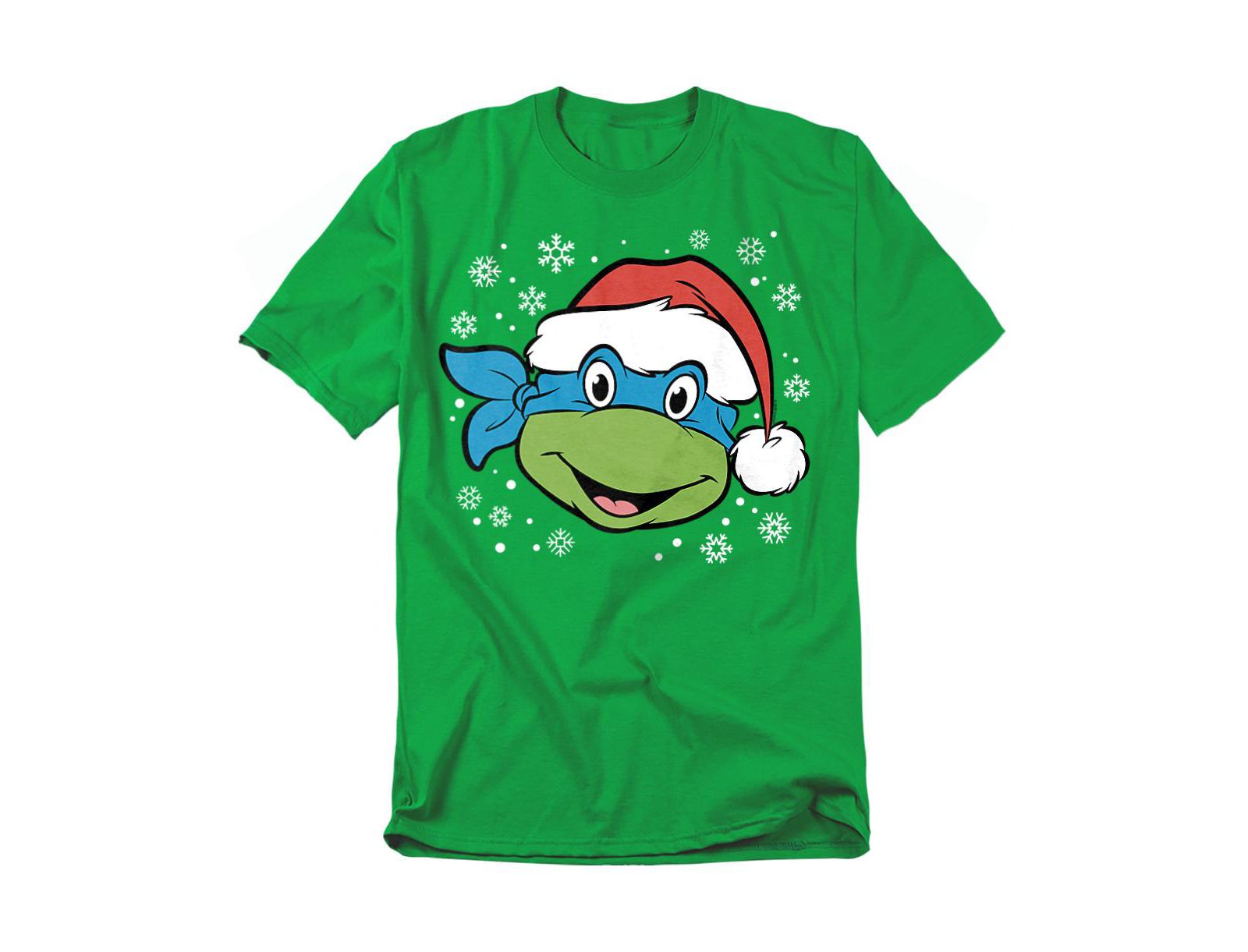 Teenage Mutant Ninja Turtles Men's Leonardo Christmas Hat T-Shirt