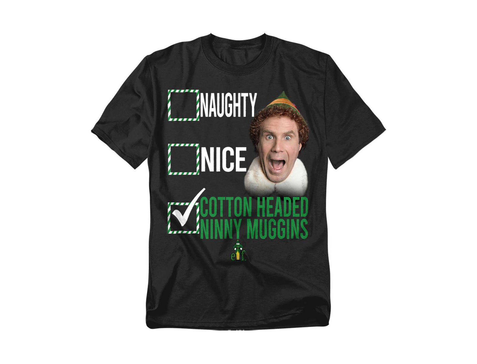 Мужская футболка Elf Not Naughty Not Nice