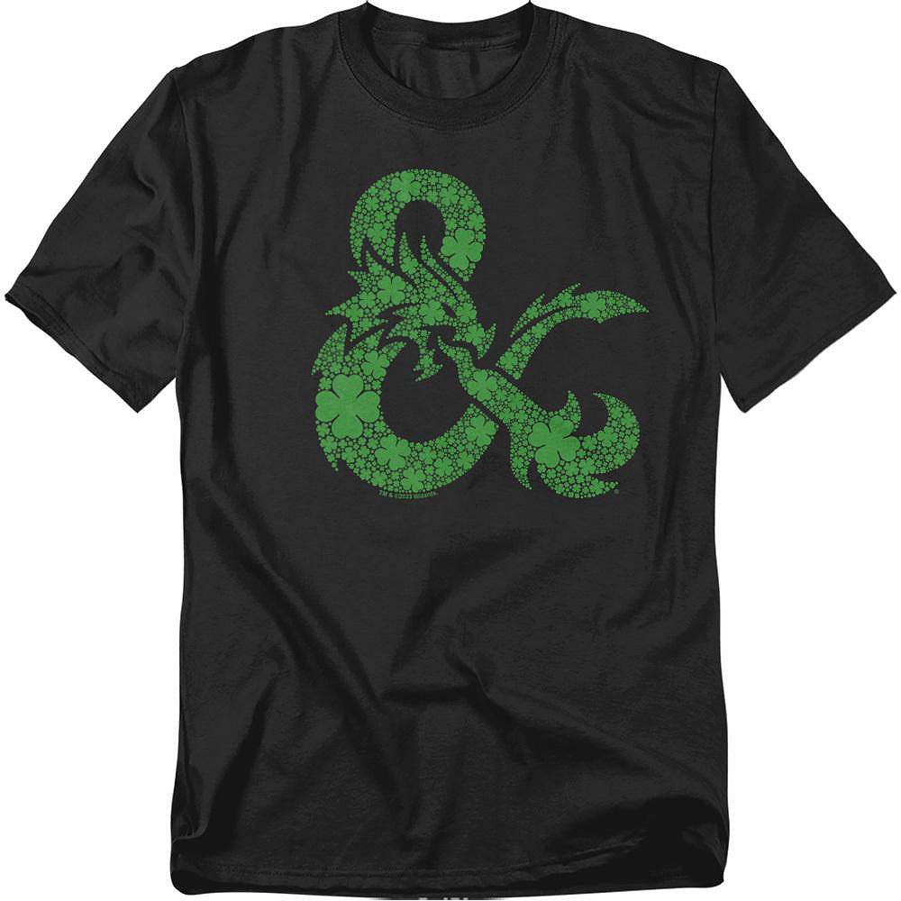 D&D Men's Dungeons And Dragons St. Patrick's Day Shamrock Logo T-Shirt