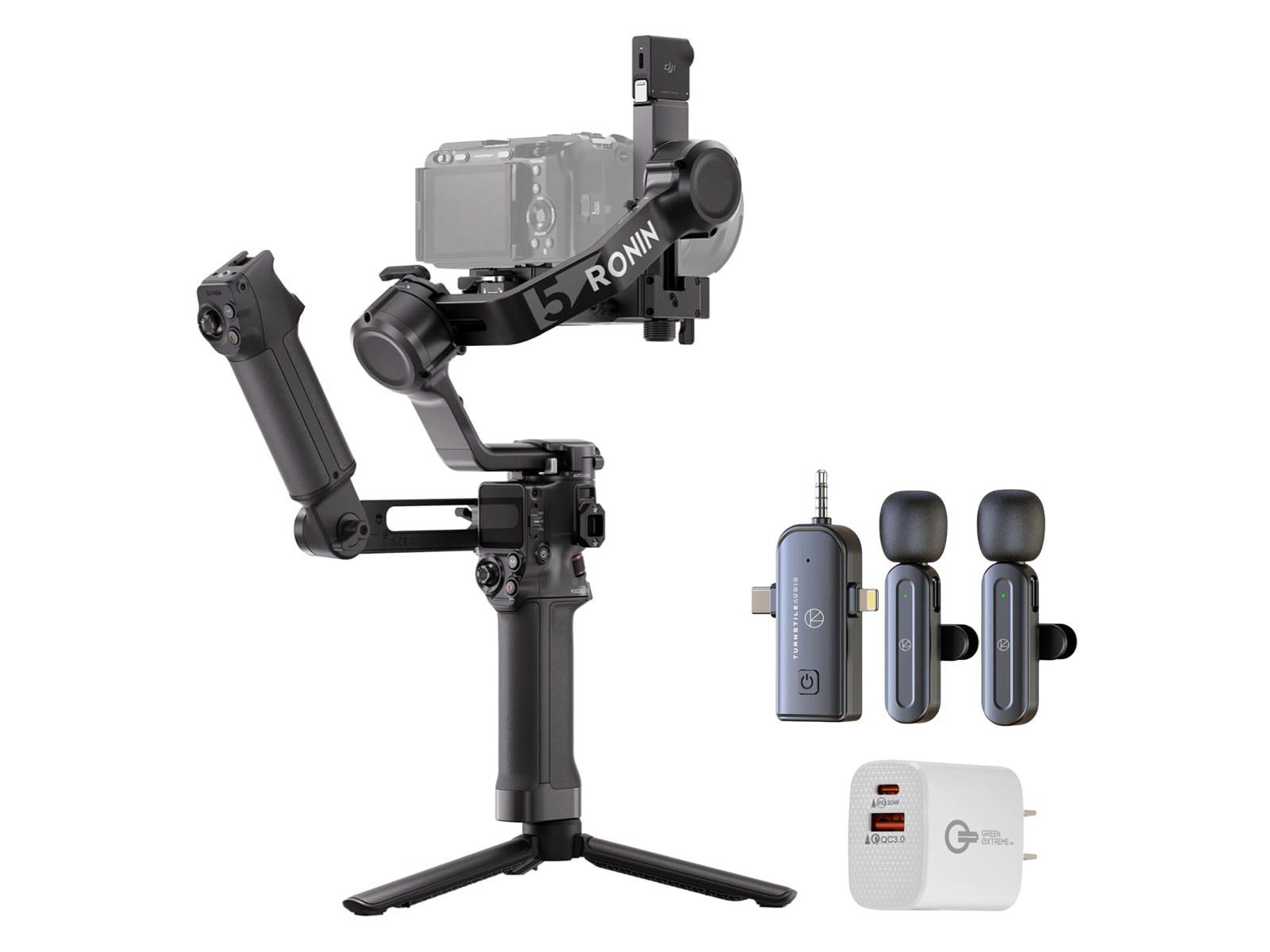 DJI RS 5 Bluetooth Handheld Gimbal Stabilizer with Wireless Microphone