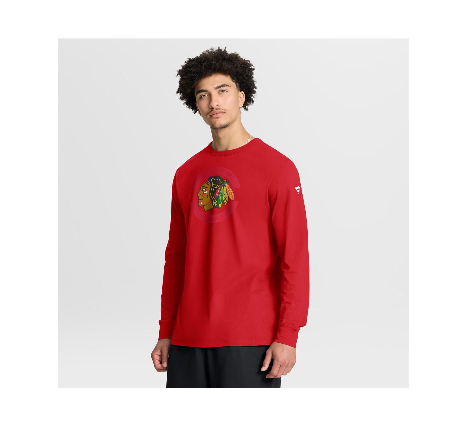 Мужская футболка Fanatics Chicago Blackhawks Authentic Pro Property Of Practice Long Sleeve