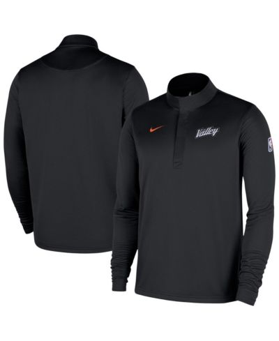 Nike Мужская черная кофта Nike Phoenix Suns 2025/26 City Edition Remix Authentic Coaches Dri-FIT Half-Zip