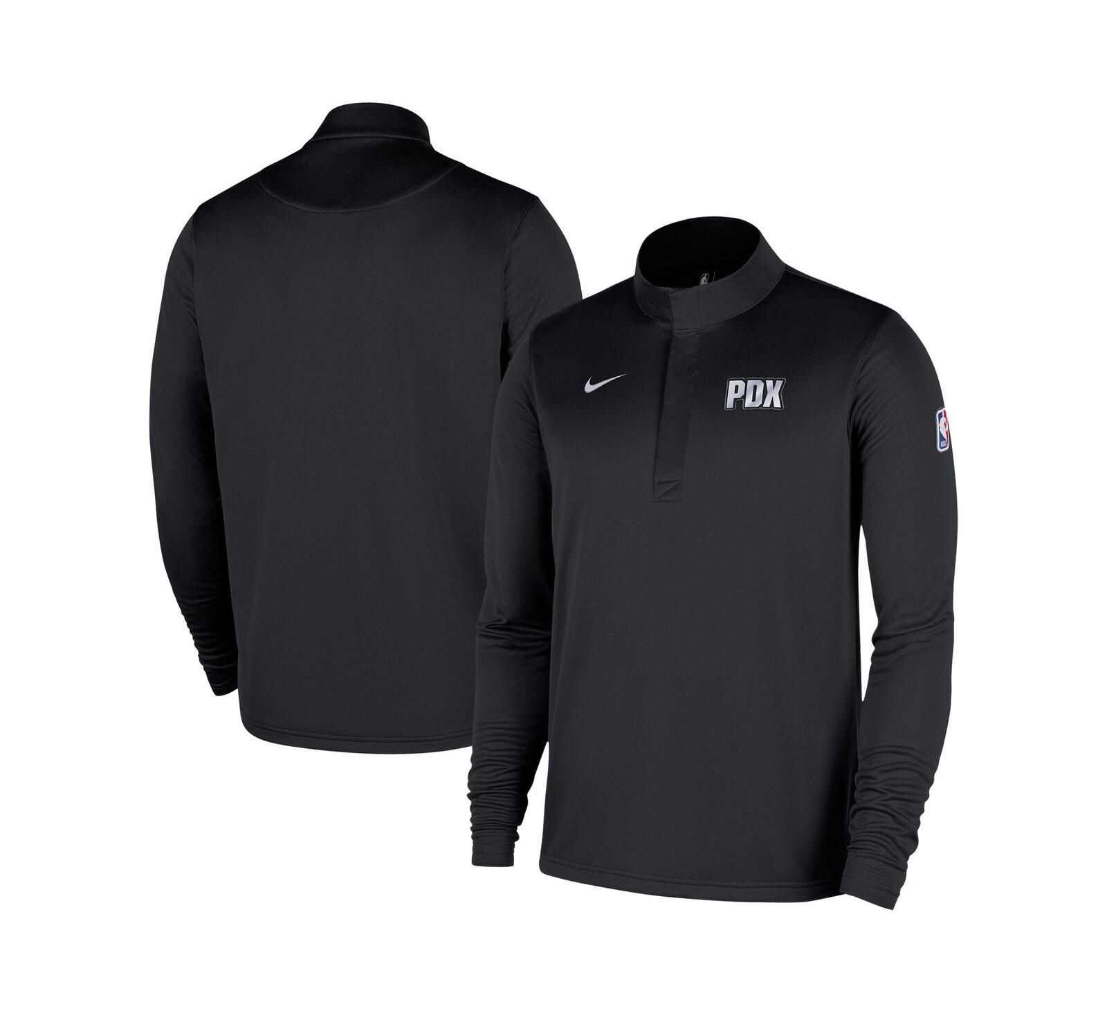 Мужская кофта Nike Portland Trail Blazers 2025/26 City Edition Remix Authentic Coaches Dri-FIT Half-Zip, Black