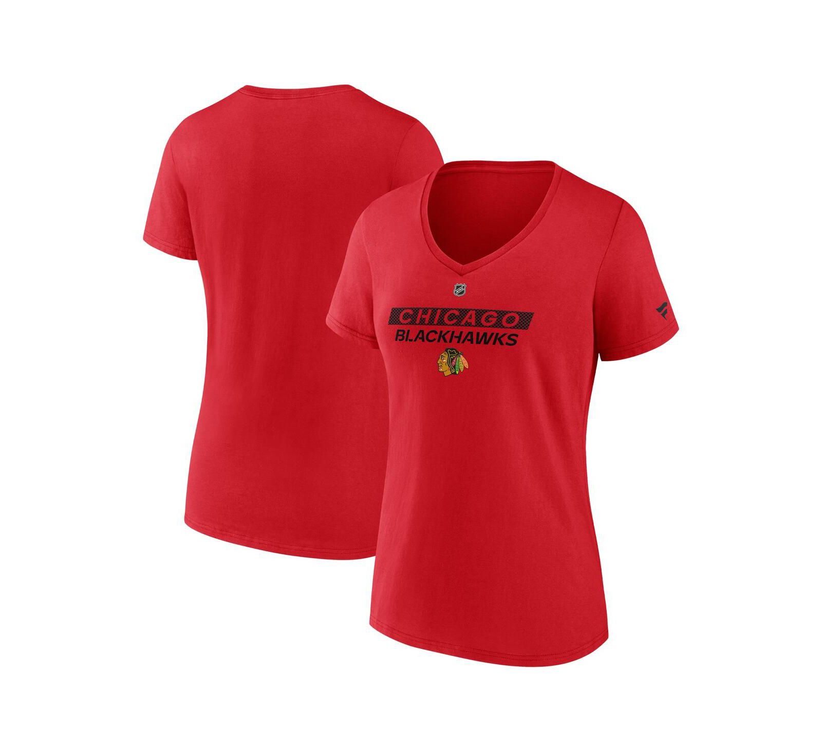 Fanatics Женская футболка Chicago Blackhawks Authentic Pro Core V-Neck Red